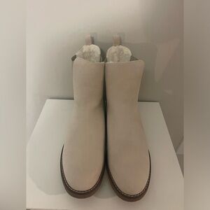 LOFT Cream Ankle Booties